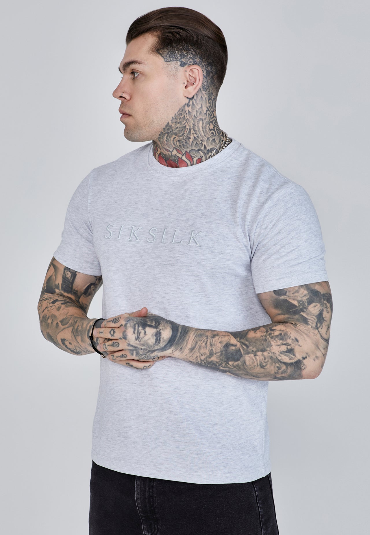 Grey Marl Logo T-Shirt