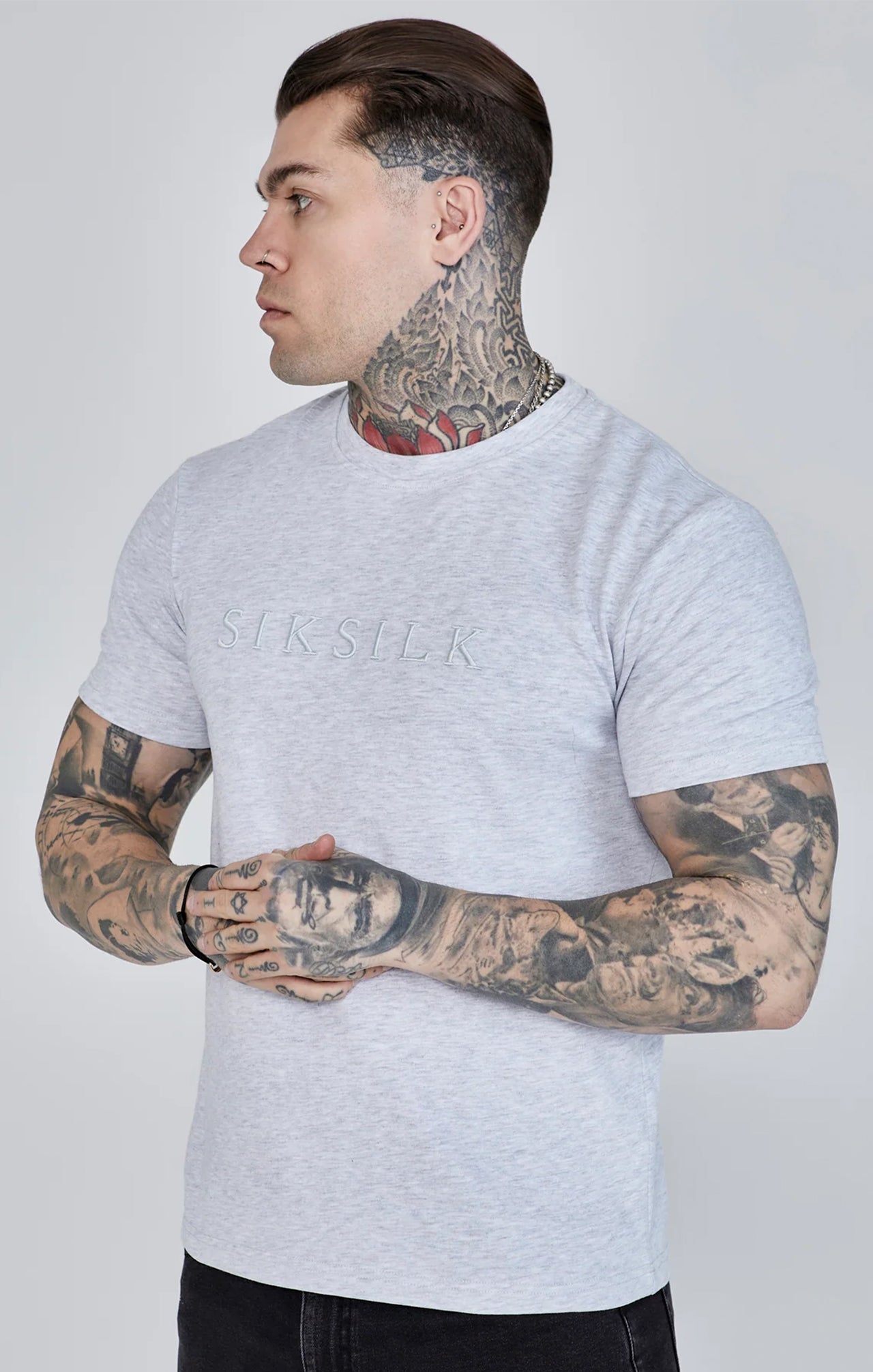 Grey Marl Logo T-Shirt