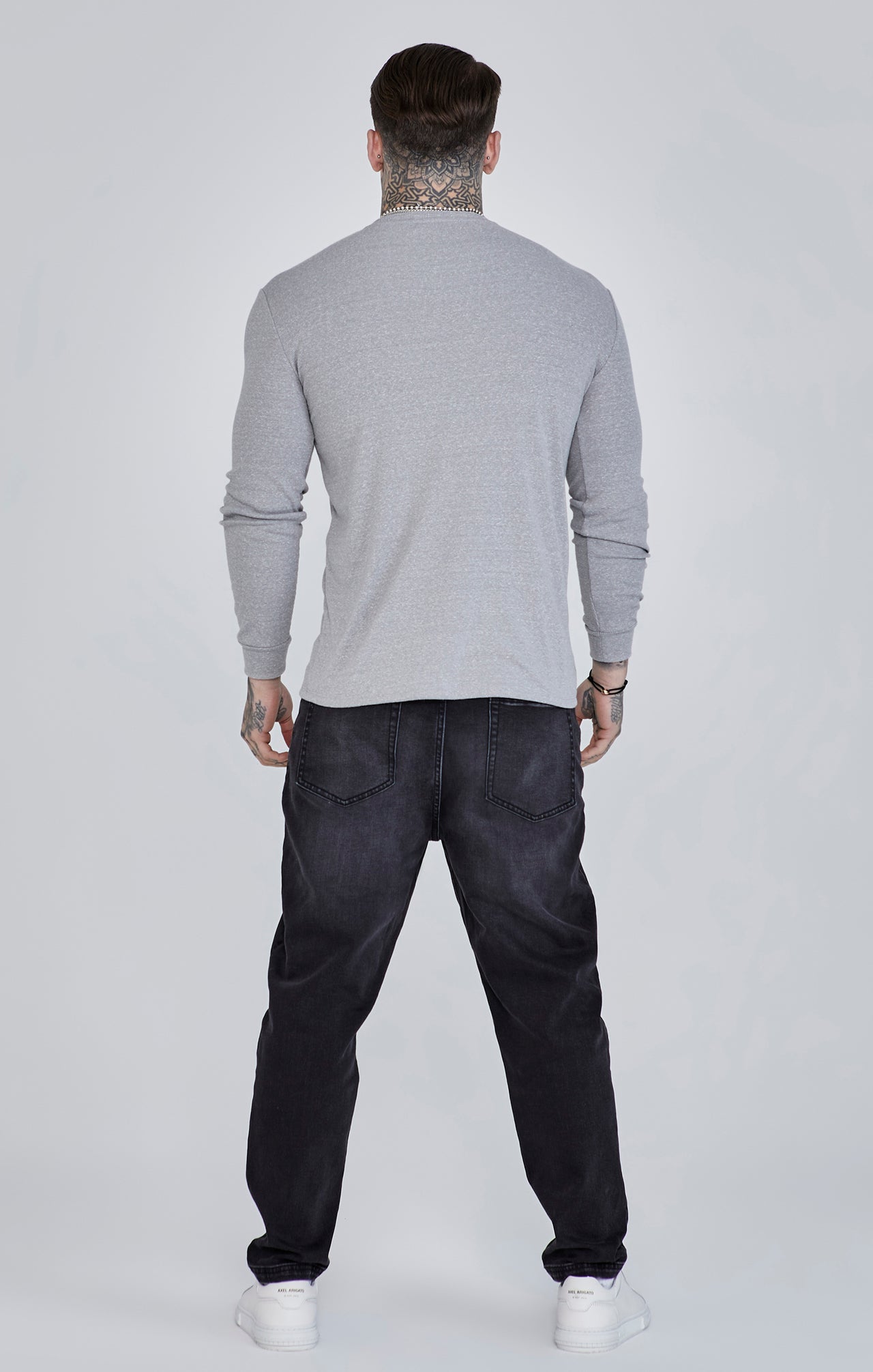 Grey Marl Long Sleeve T-Shirt (4)