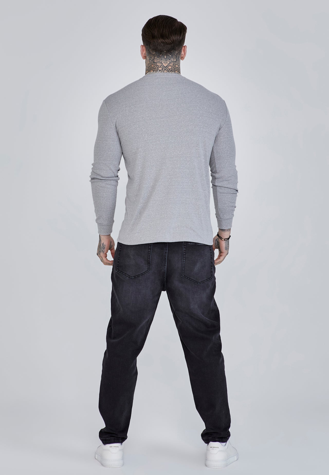 Grey Marl Long Sleeve T-Shirt (4)