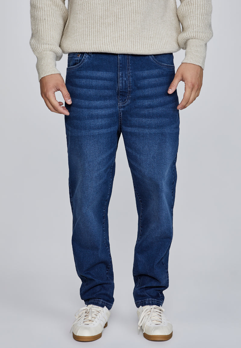 Blue Tapered Jeans