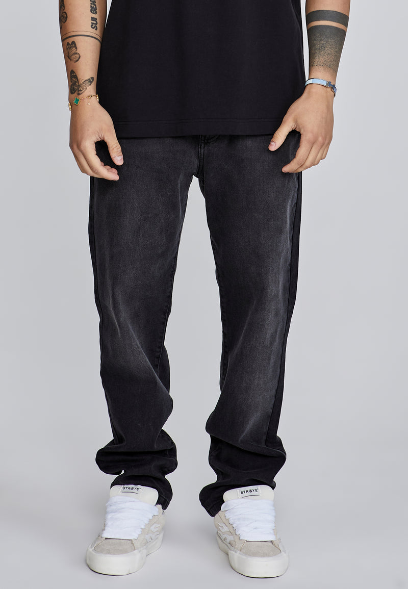 Black Tapered Jeans