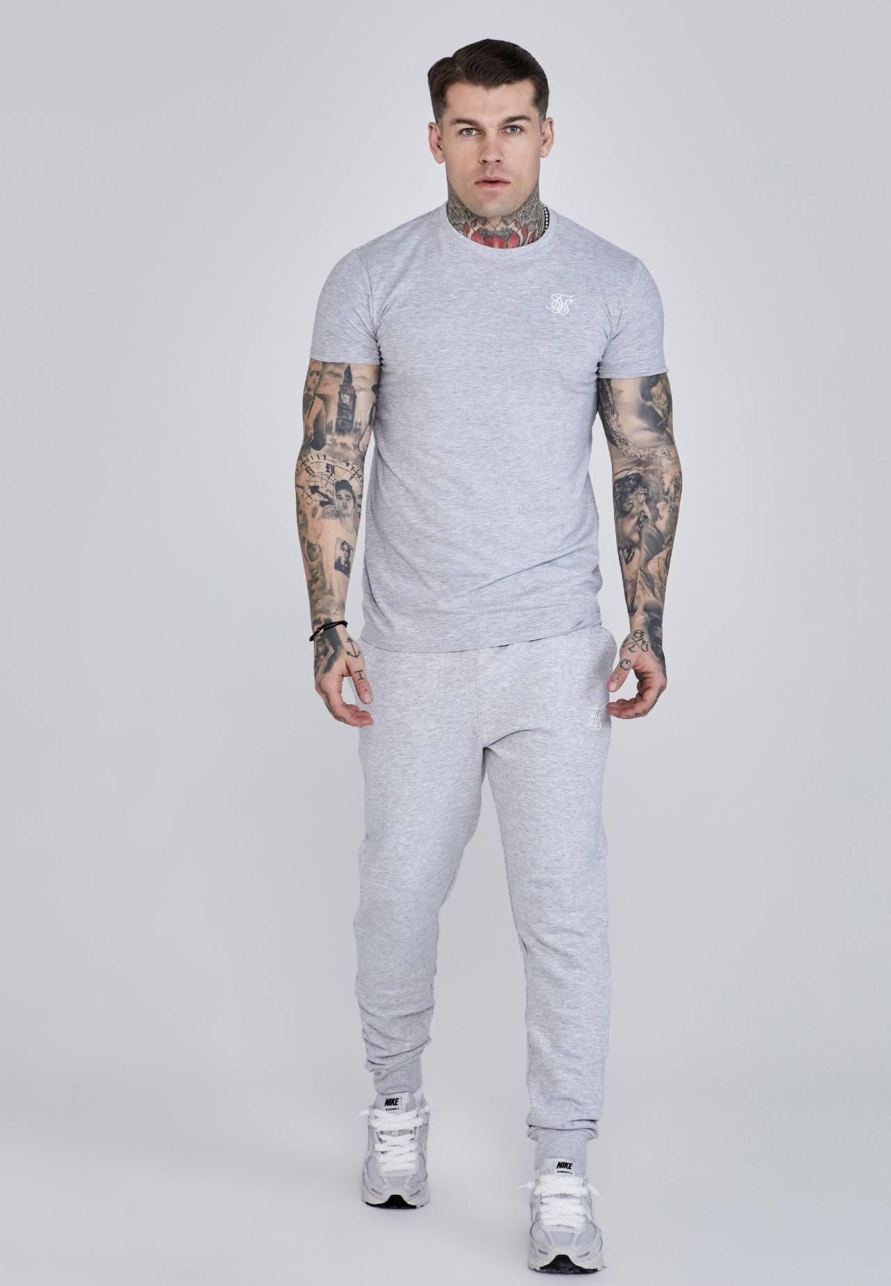 Grey Marl Essentials T-Shirt (1)