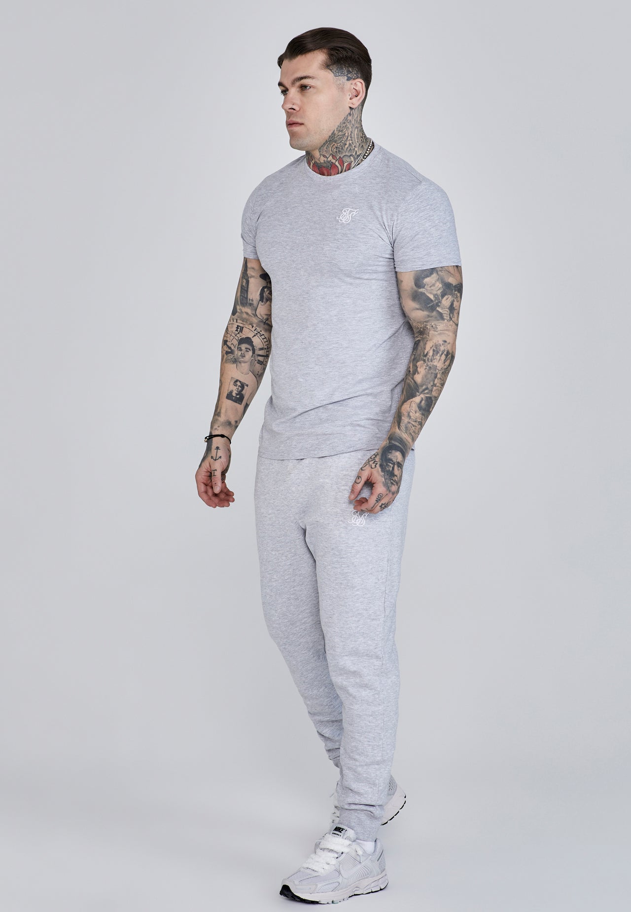 Grey Marl Essentials T-Shirt (3)