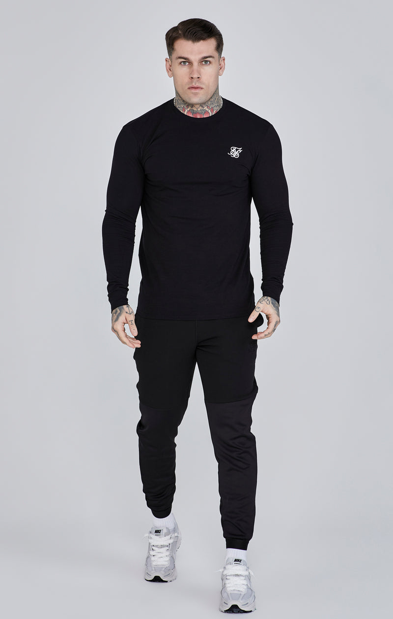 Black Essentials Long Sleeve T-Shirt (1)