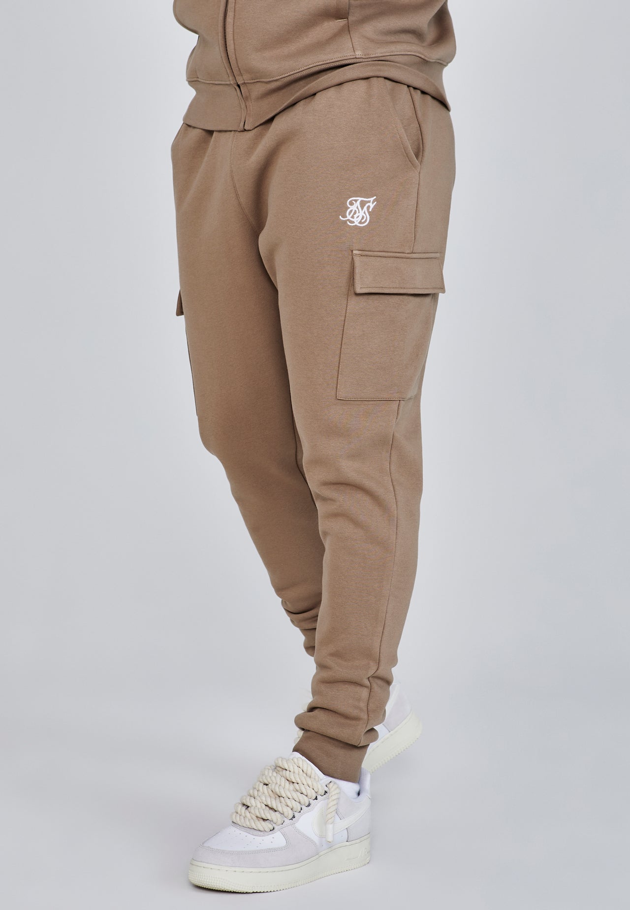 Brown Essentials Cargo Joggers