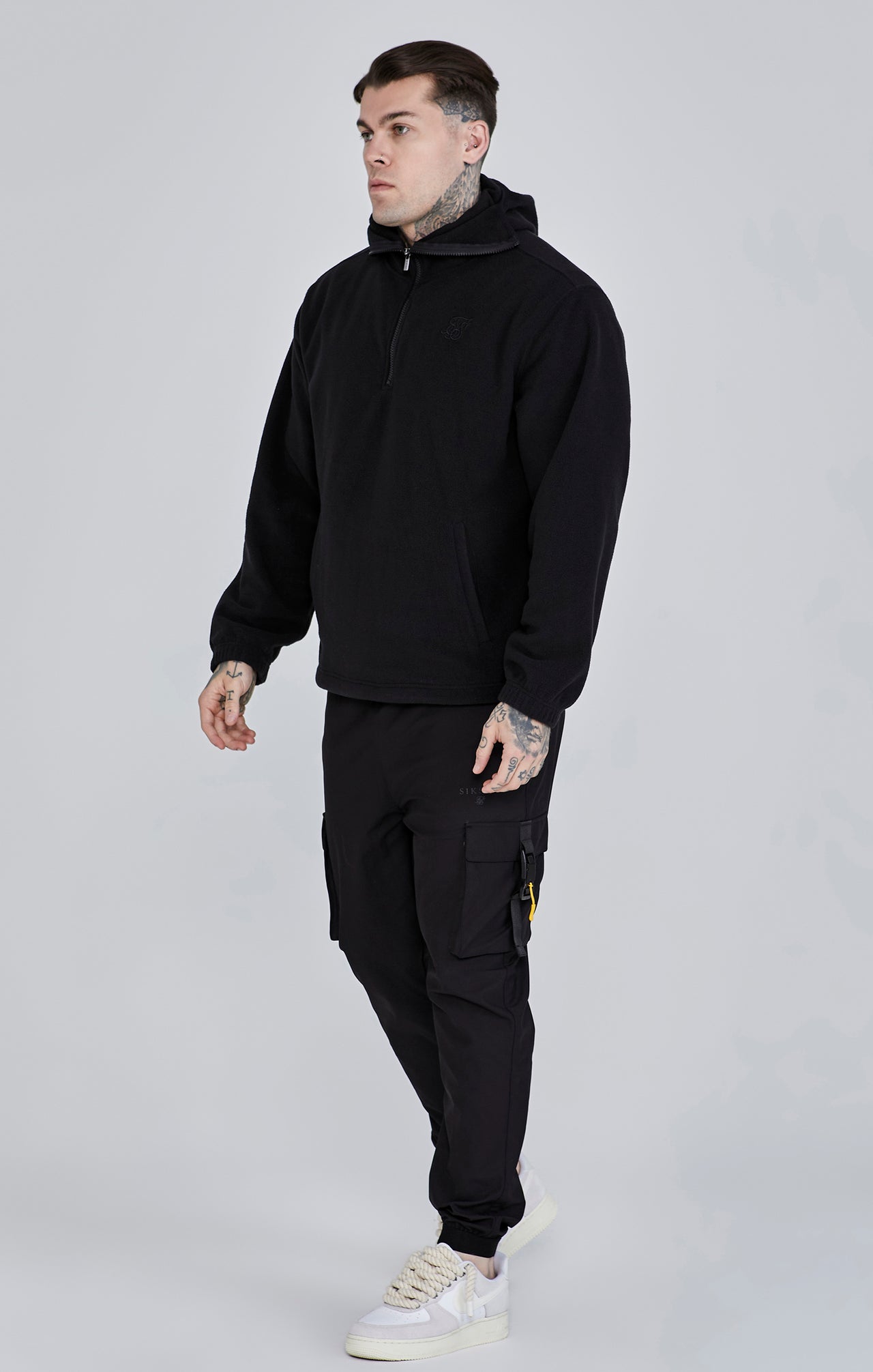 Black Polar Fleece Hoodie (3)