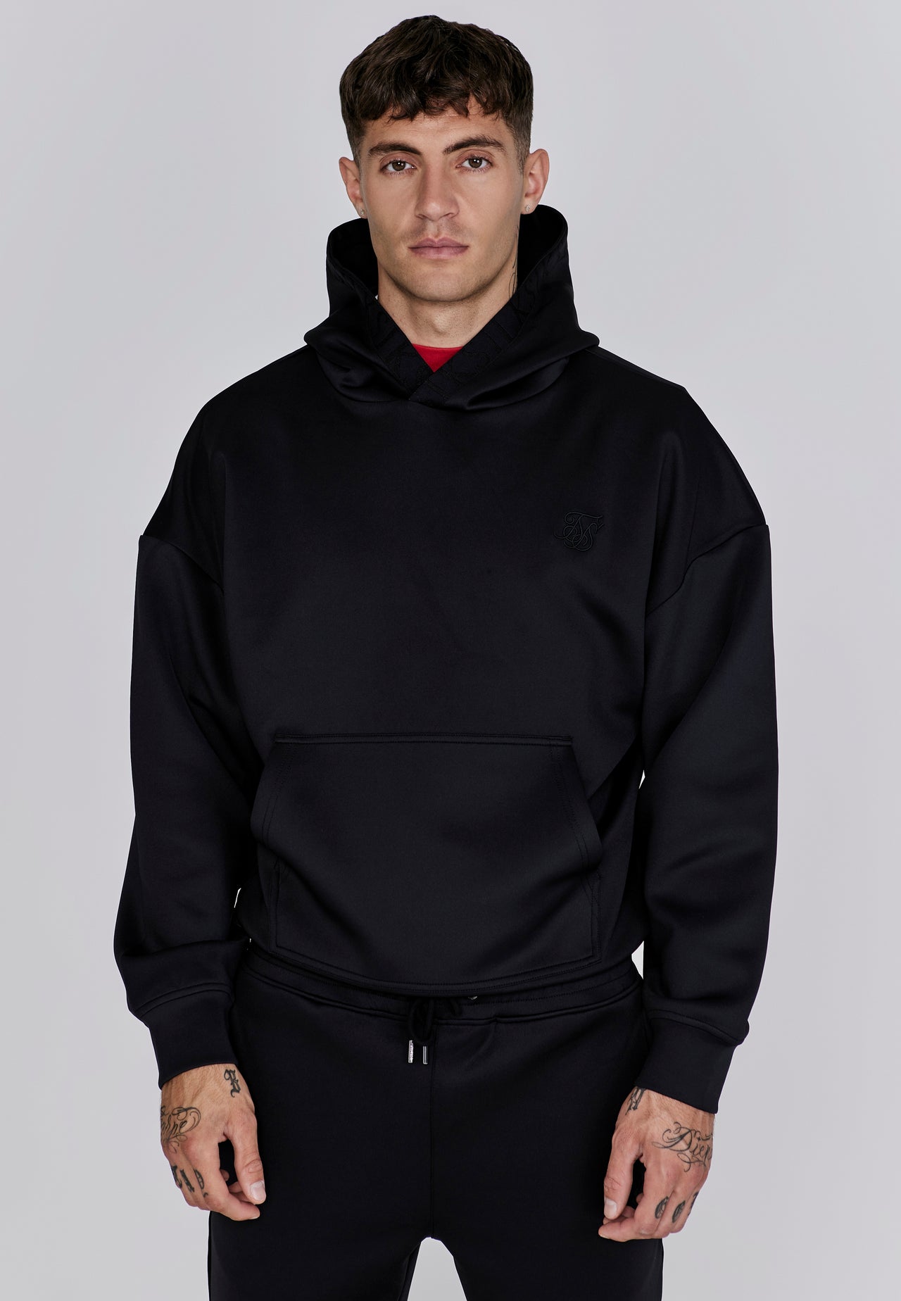 Black Oversized Dynamic Hoodie