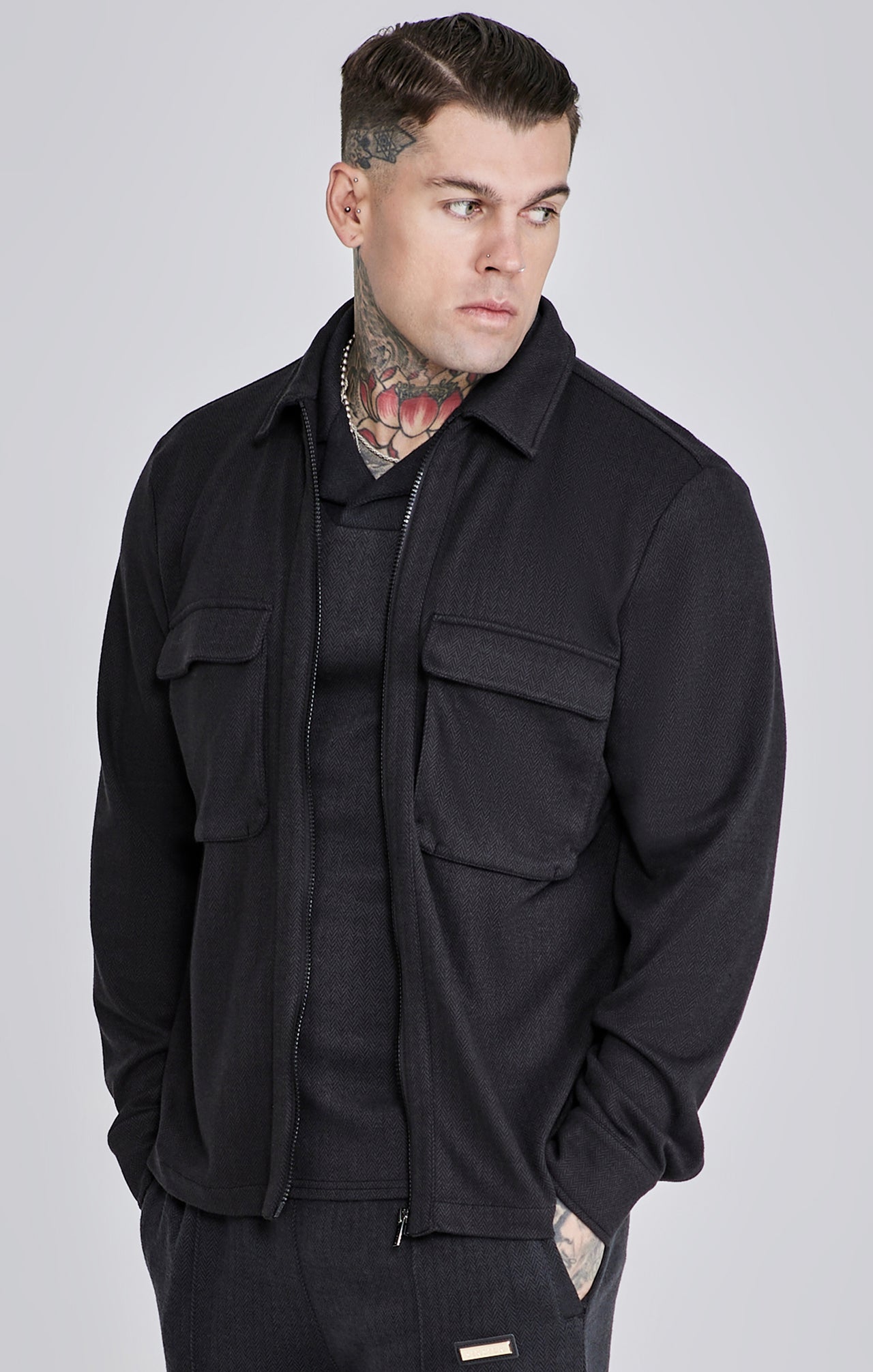 Black Smart Overshirt