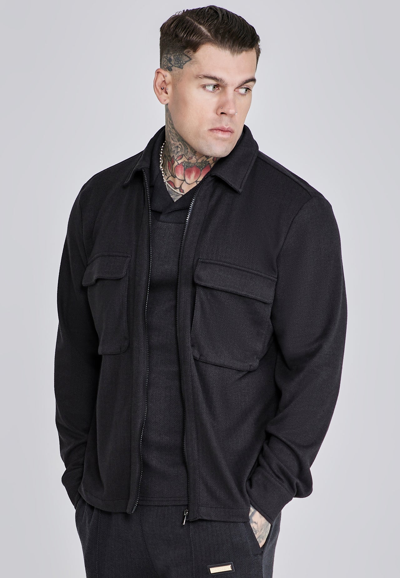 Black Smart Overshirt