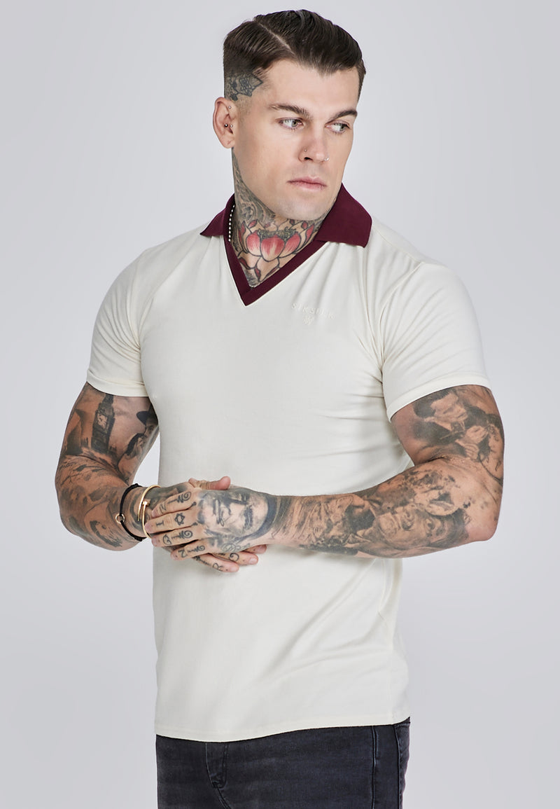 Ecru Polo T-Shirt