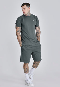 Grey T-Shirt and Shorts Set