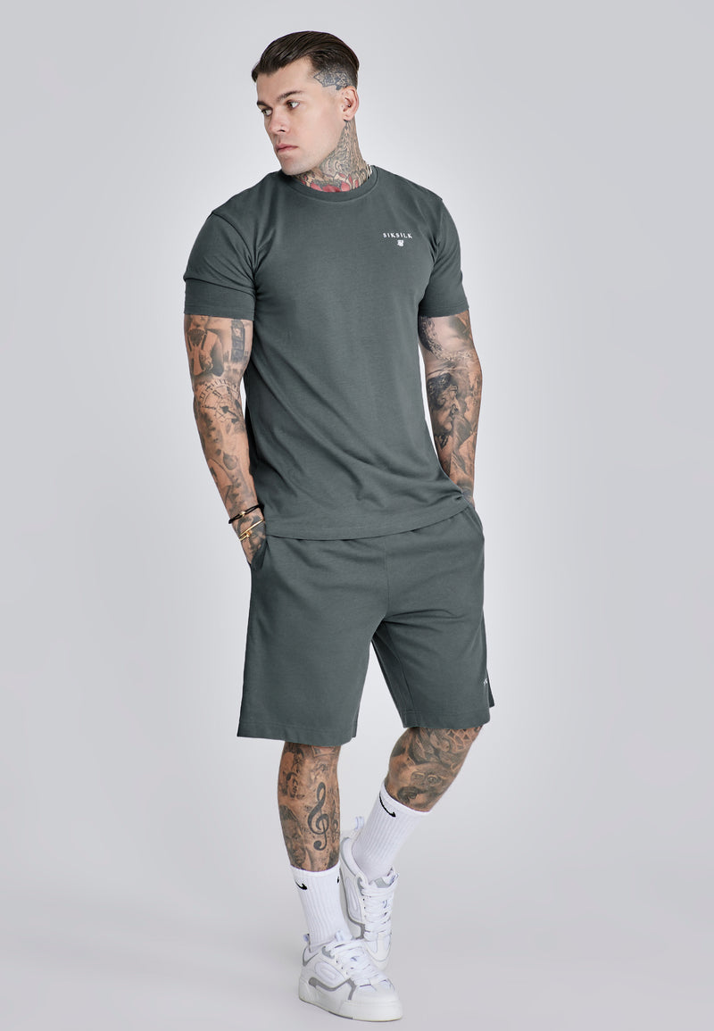 Grey T-Shirt and Shorts Set