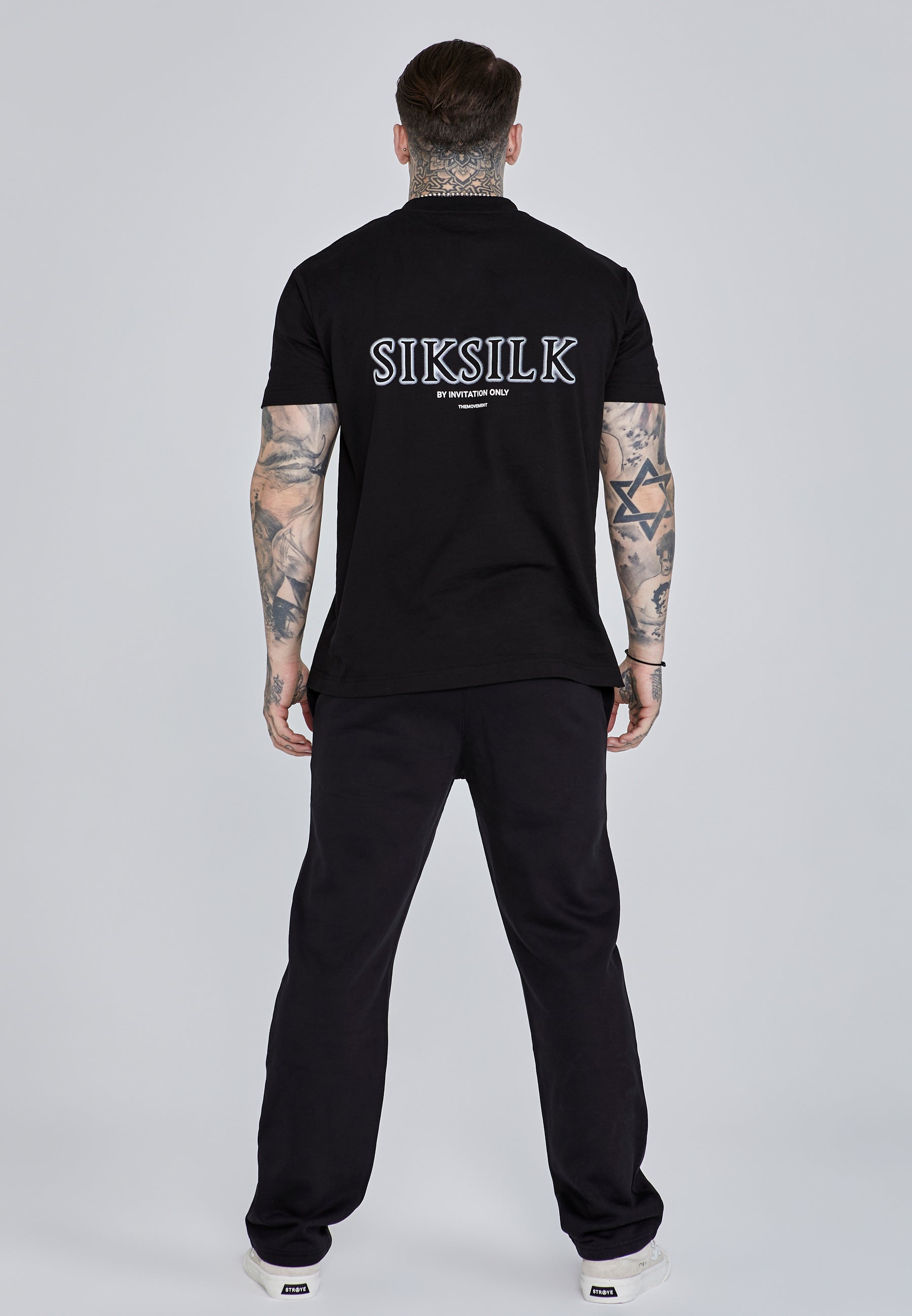 Pantalones de pista negros para hombre SikSilk | SikSilk ES