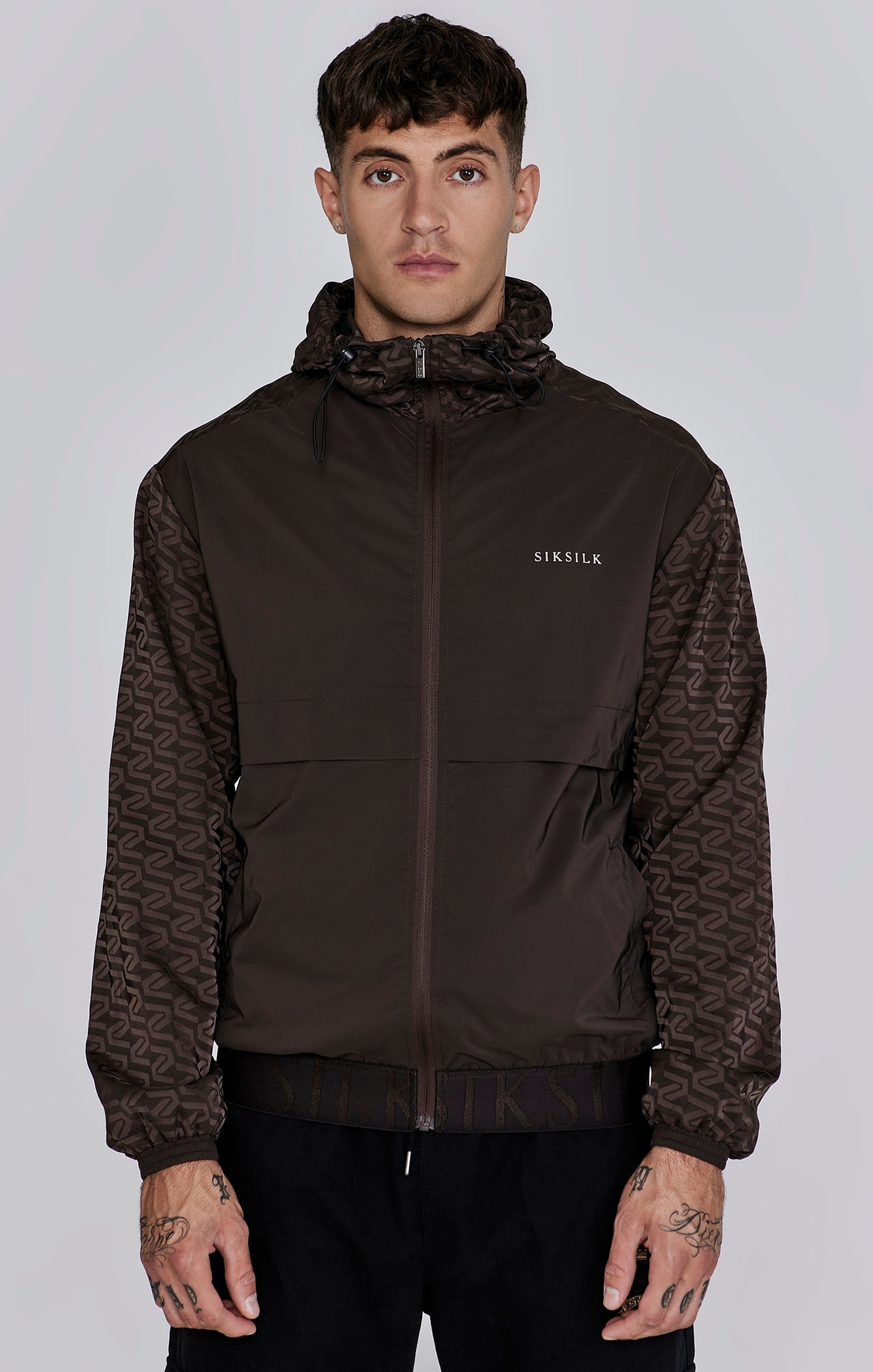 Brown AOP Windbreaker