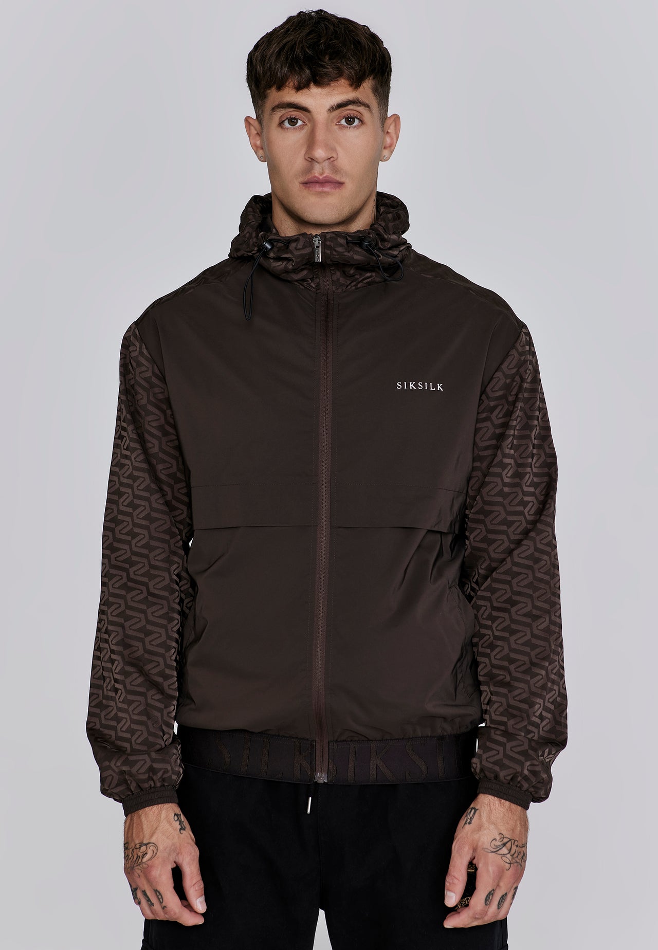 Brown AOP Windbreaker