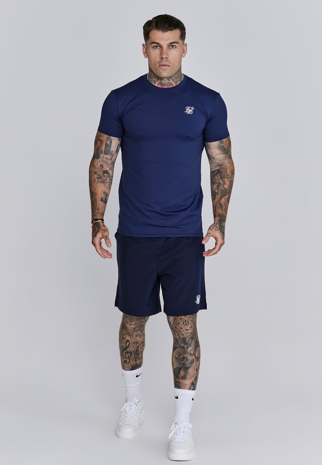 Navy Muscle Fit T-Shirt (2)