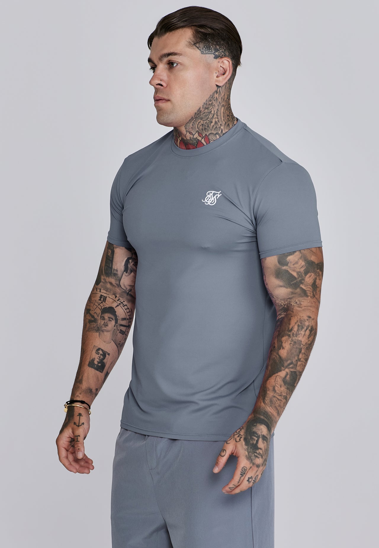 Grey Muscle Fit T-Shirt