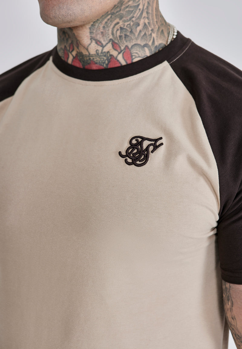 Beige Brown Raglan T-Shirt (1)