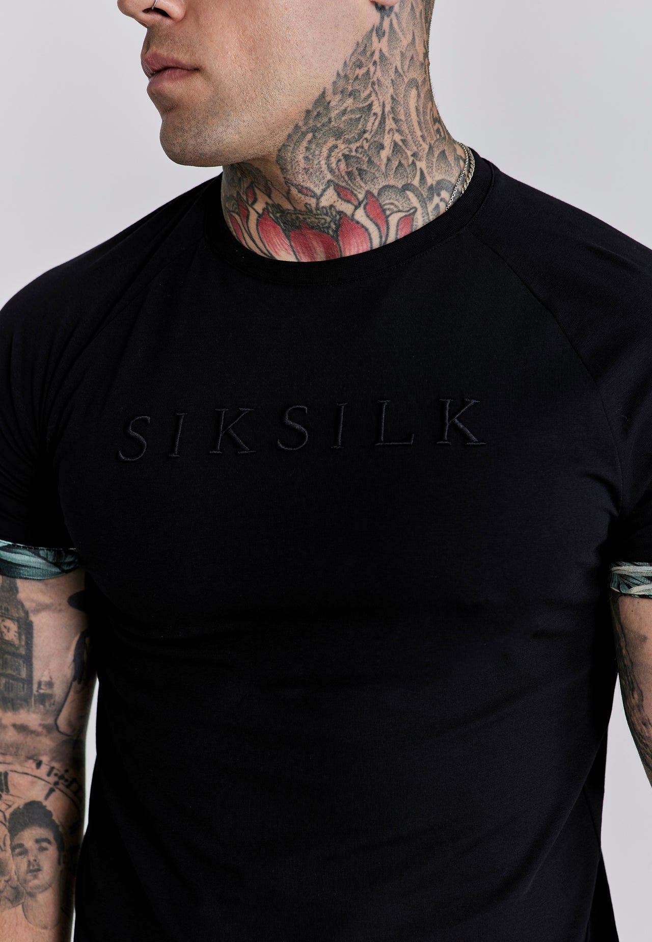 Black Rolls Sleeve T-Shirt (1)