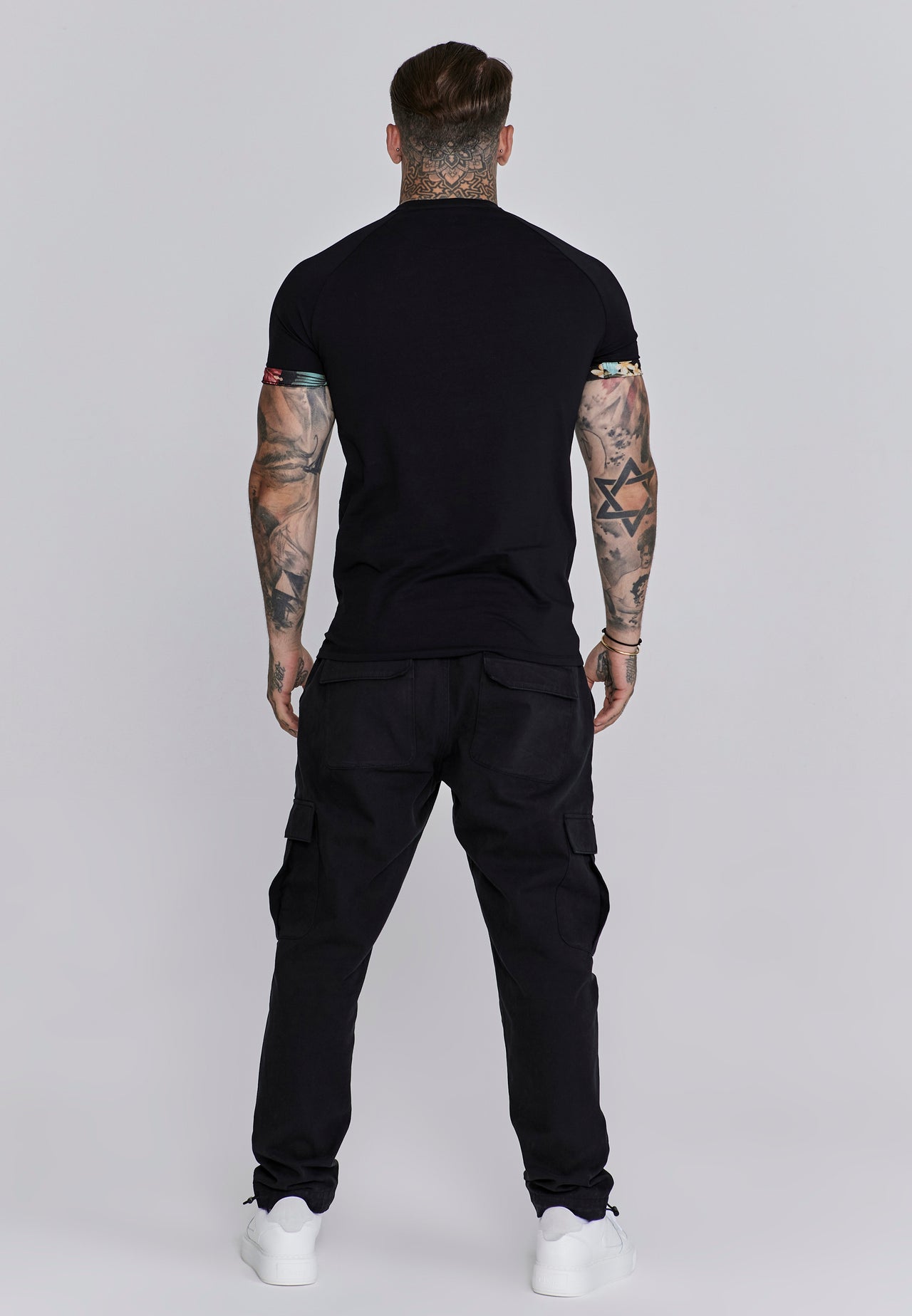 Black Rolls Sleeve T-Shirt (4)