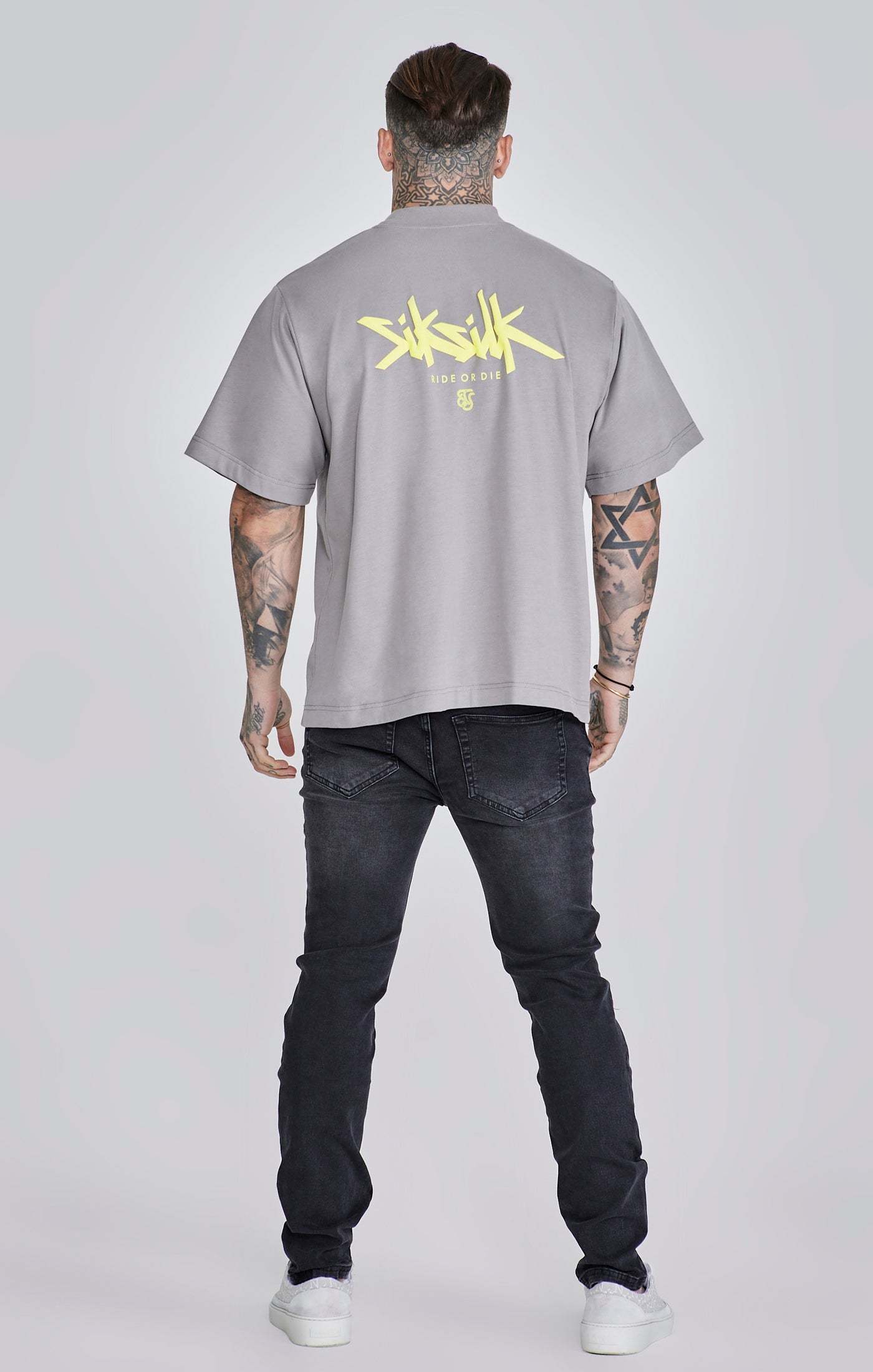 SikSilk Slim Fit Jeans Washed Black | SikSilk US