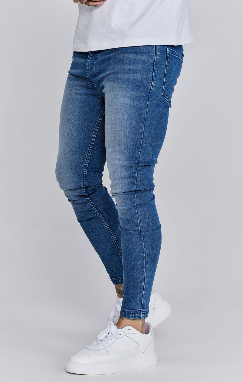 Washed Blue Skinny Jeans