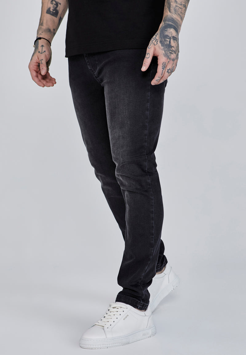 Washed Black Slim Fit Jeans