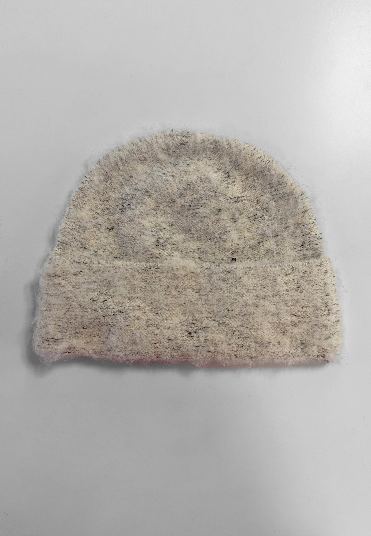 Ecru Knitted Beanie (2)