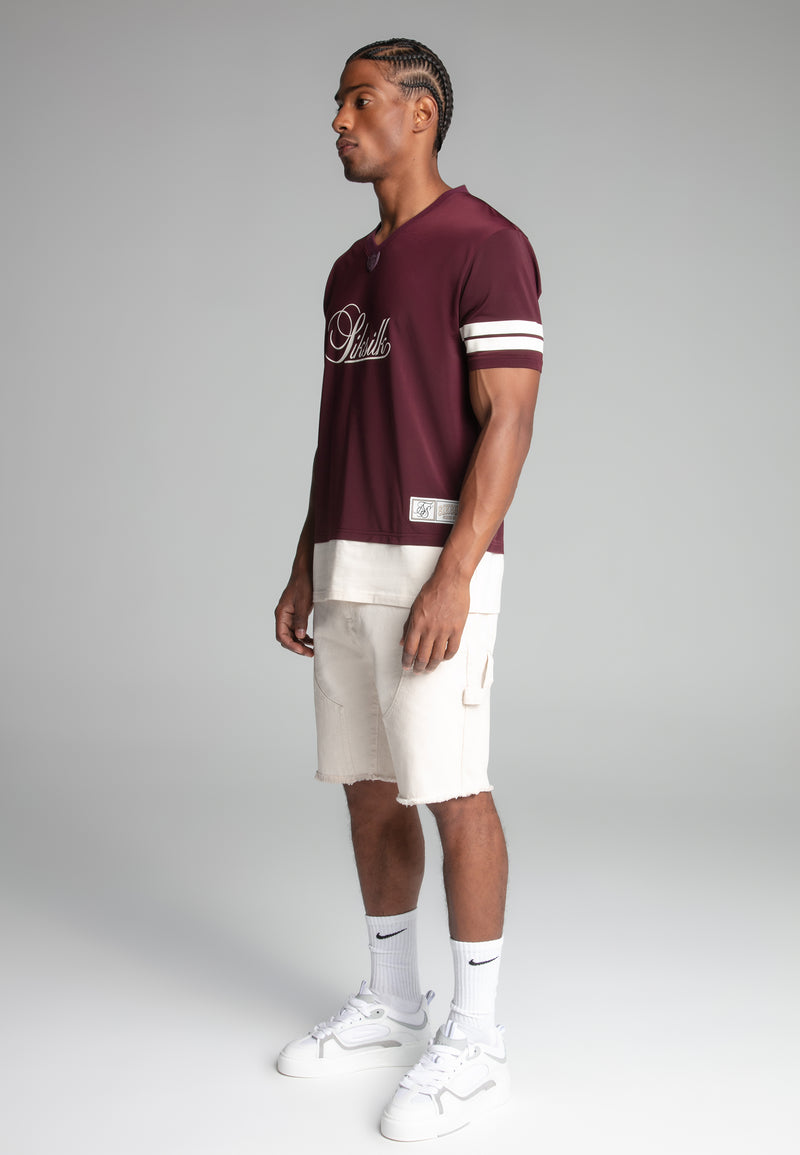 Burgundy Football T-Shirt (1)