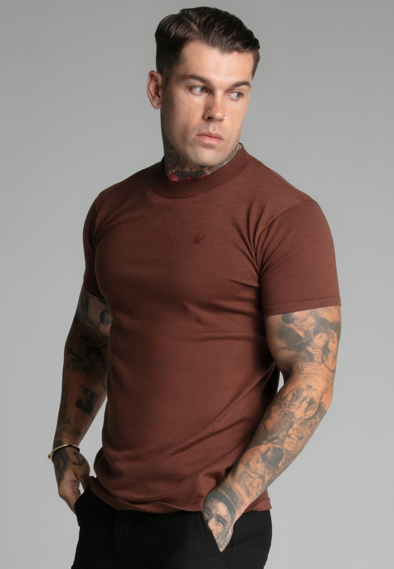 Brown Muscle Fit T-Shirt