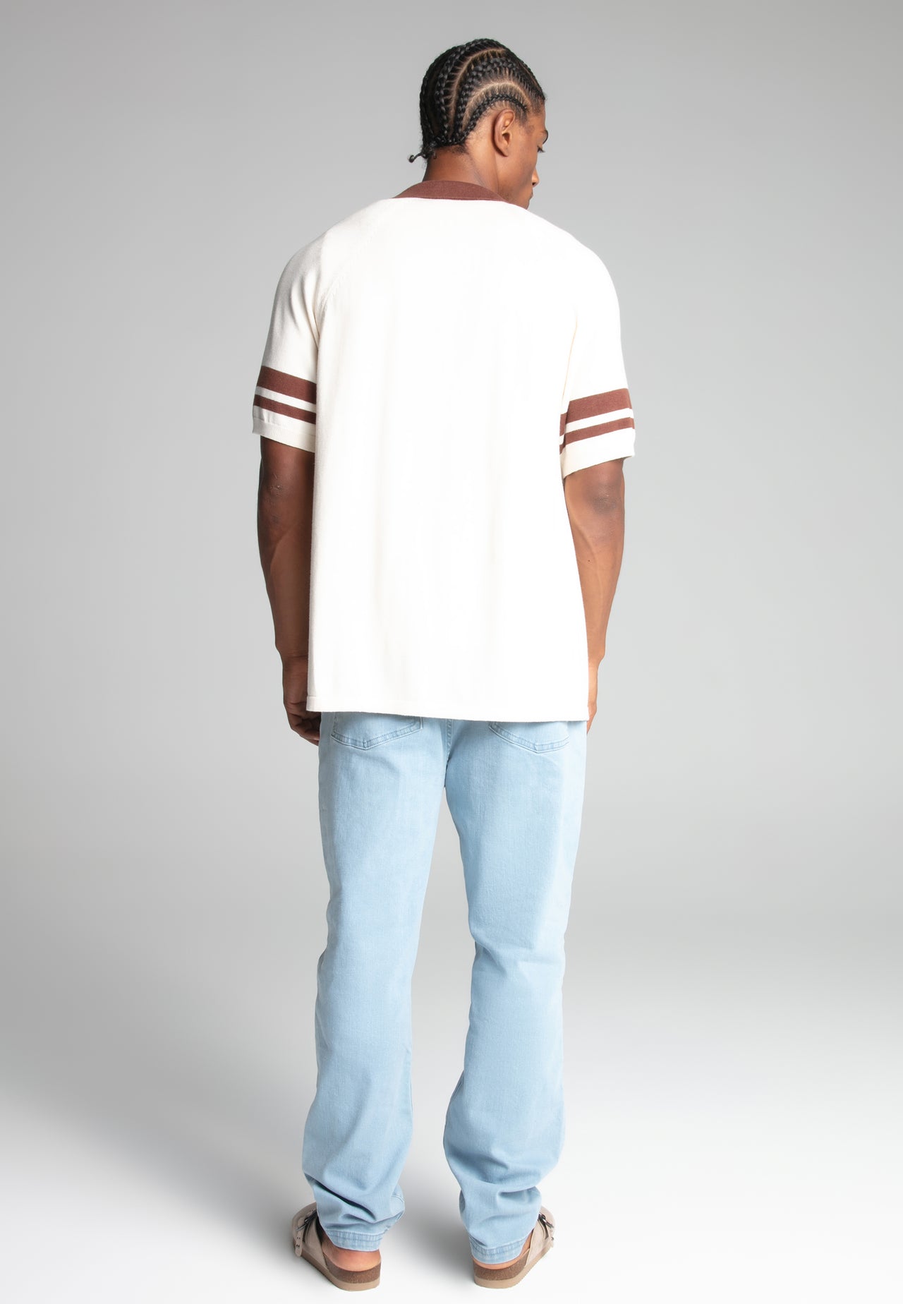 Washed Light Blue Tapered Jeans (4)