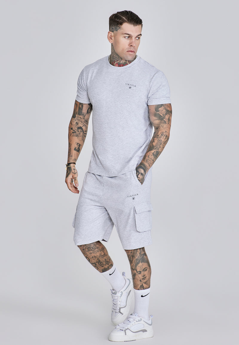 Grey Marl T-Shirt and Shorts Set