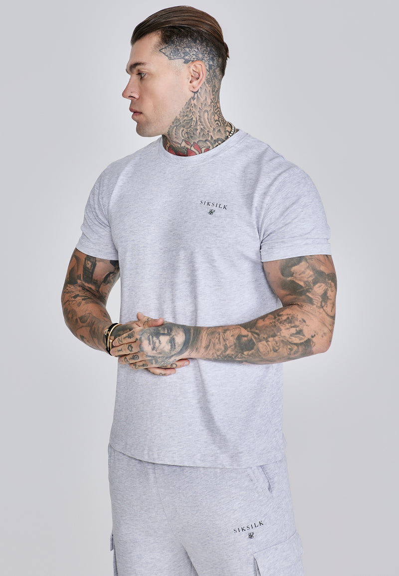 Grey Marl T-Shirt and Shorts Set (1)