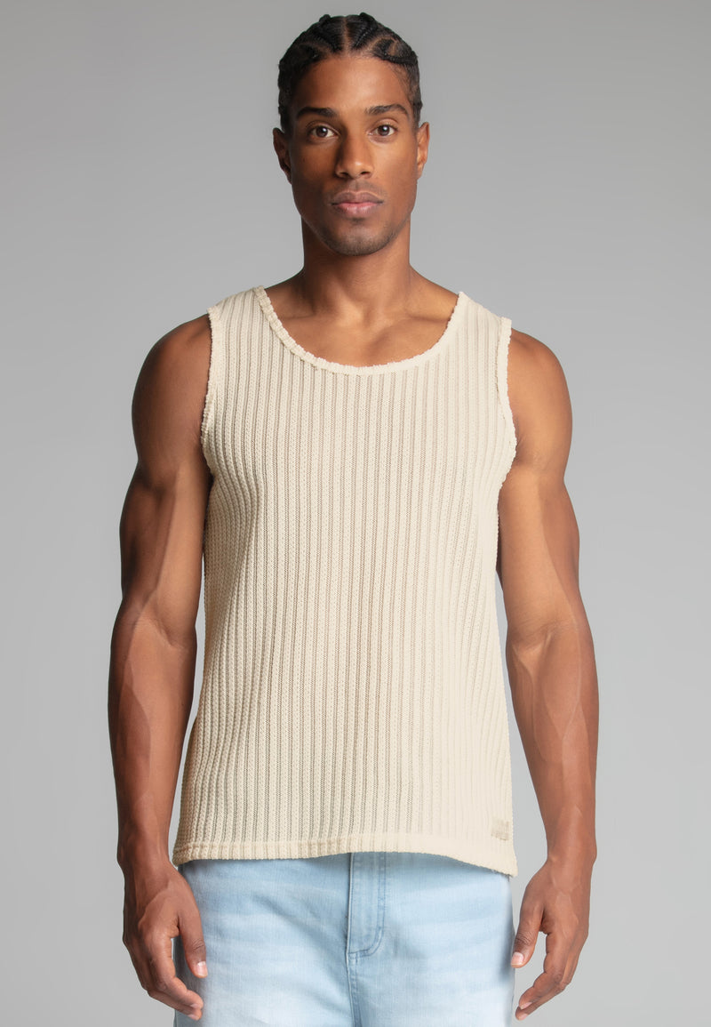 Ecru Textured Vest