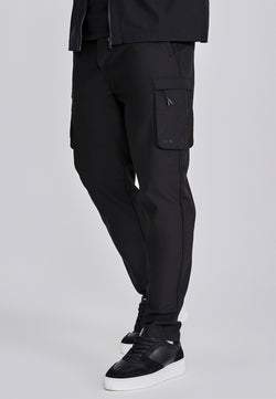 Black Smart Cargo Pants