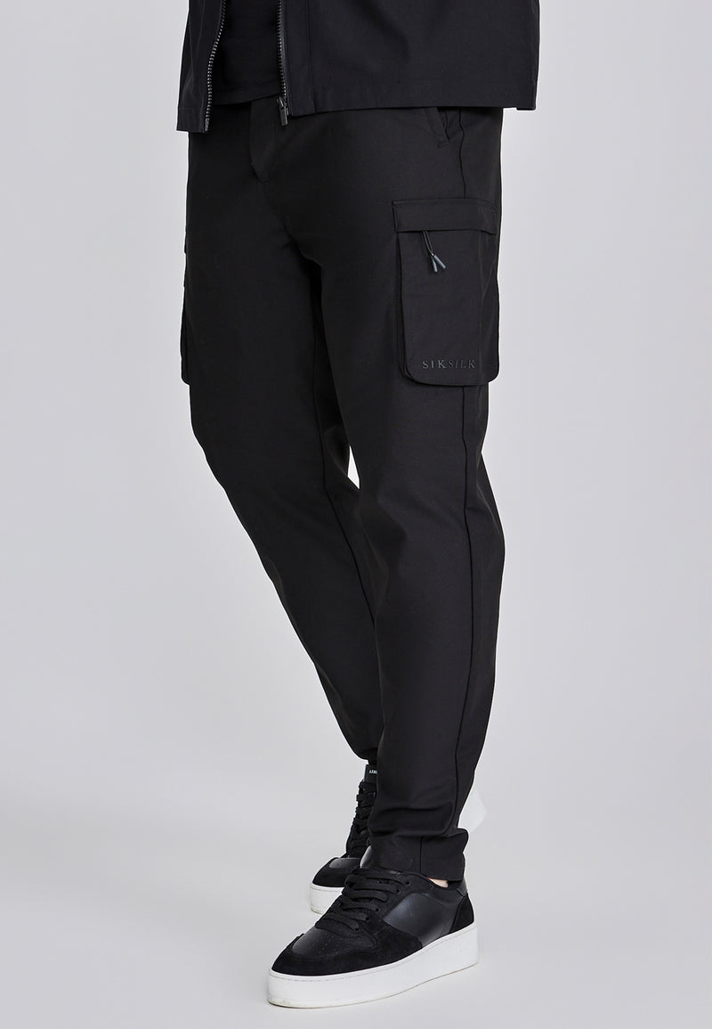 Black Smart Cargo Pants