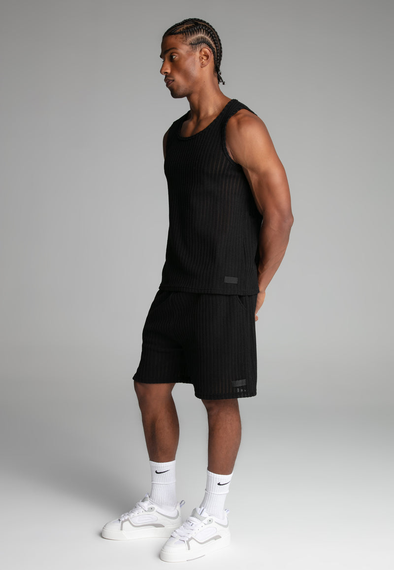 Black Textured Vest (1)