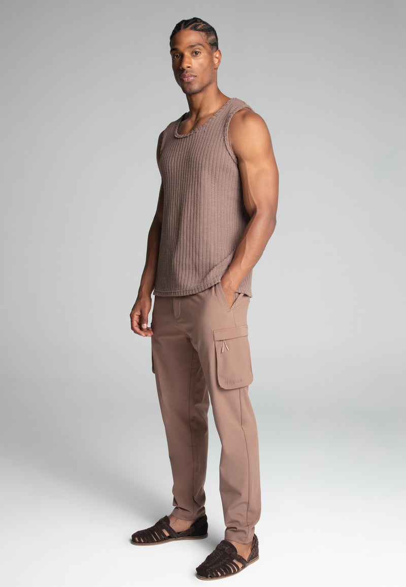 Brown Textured Vest (1)