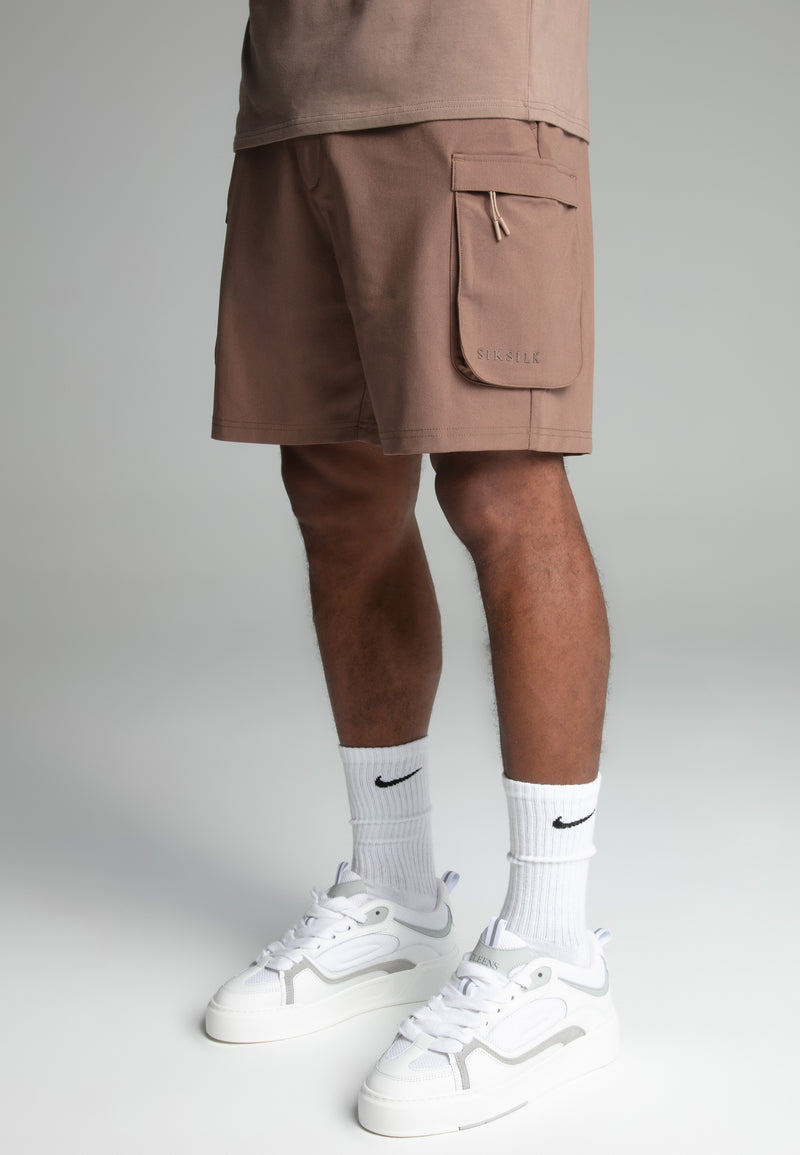 Brown Smart Cargo Shorts