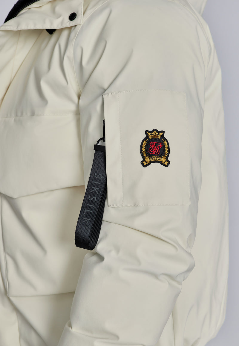 Ecru Hooded Bomber Jacket (1)