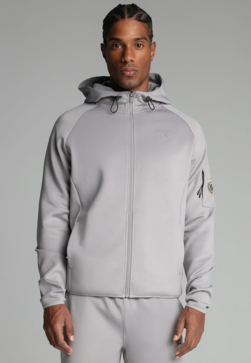 Grey Full zip Hoodie