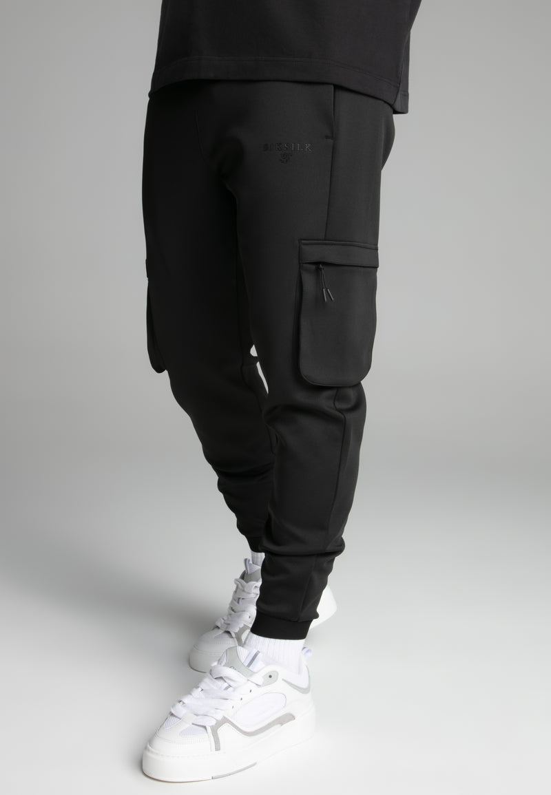 Black Cargo Joggers