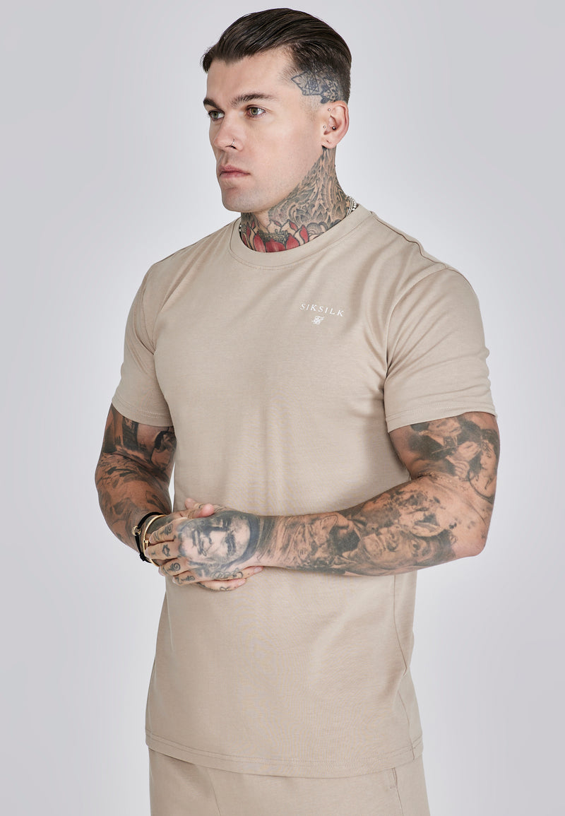 Beige T-Shirt and Shorts Set (1)