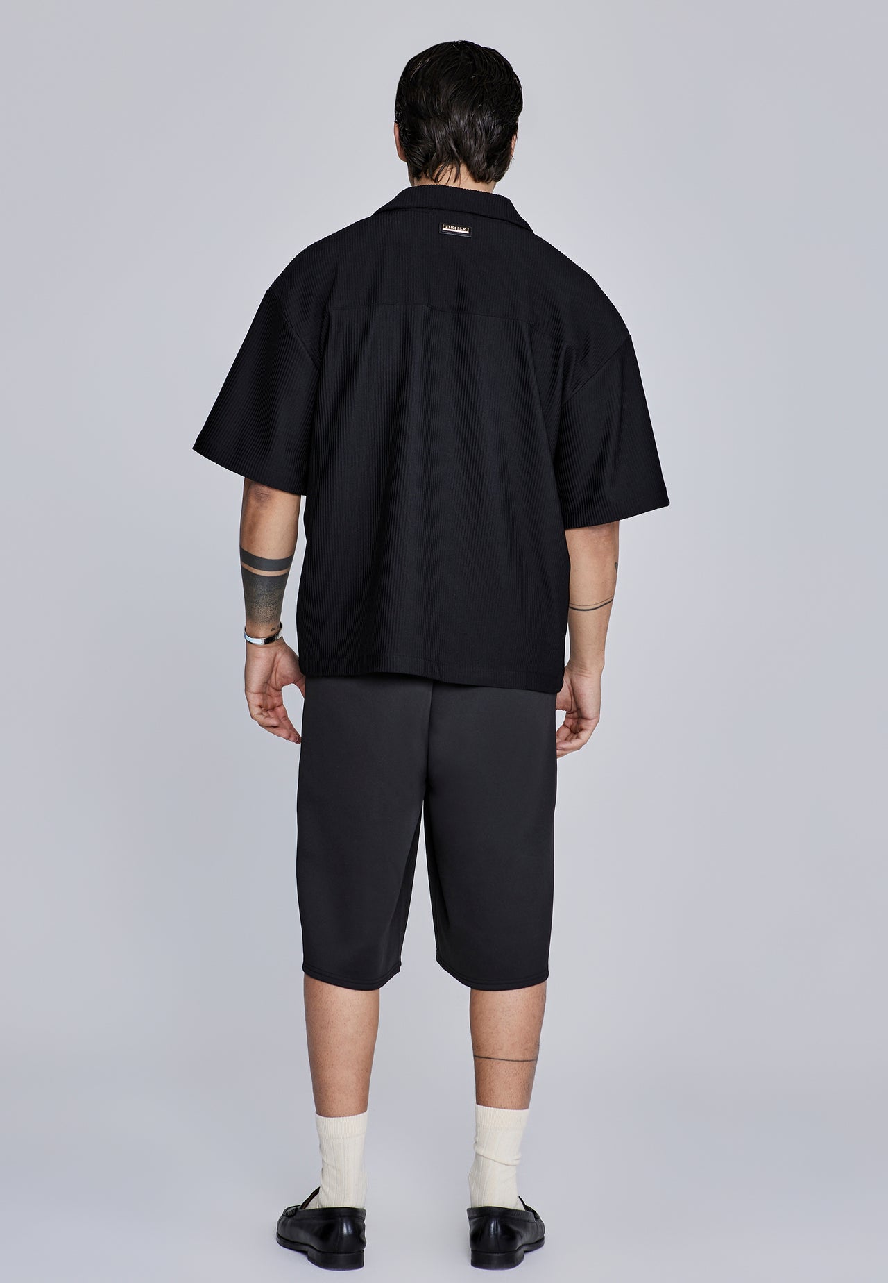 Black Ribbed Smart Shirt (4)