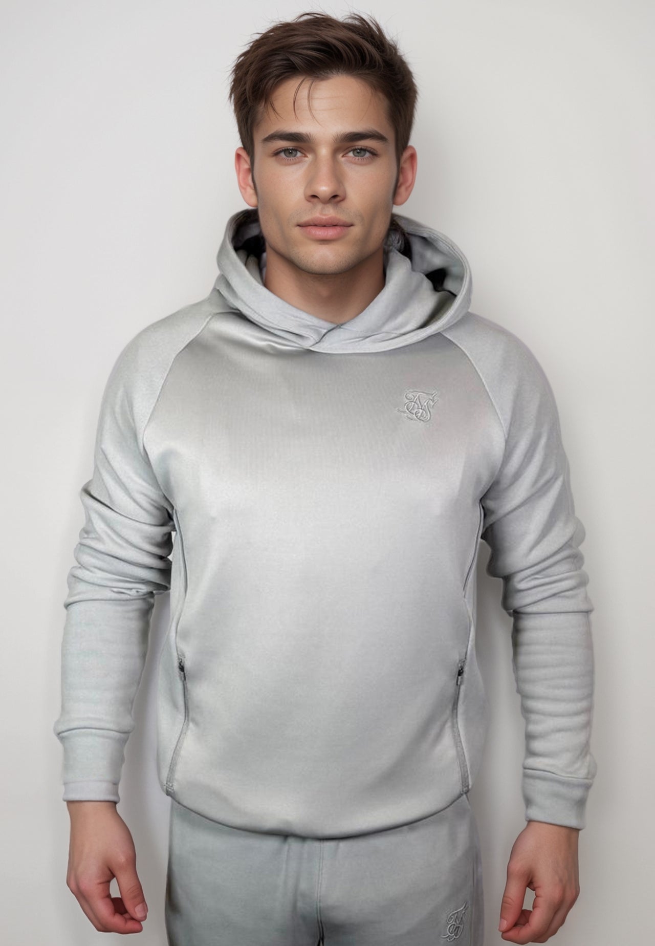 Grey Muscle Fit Hoodie