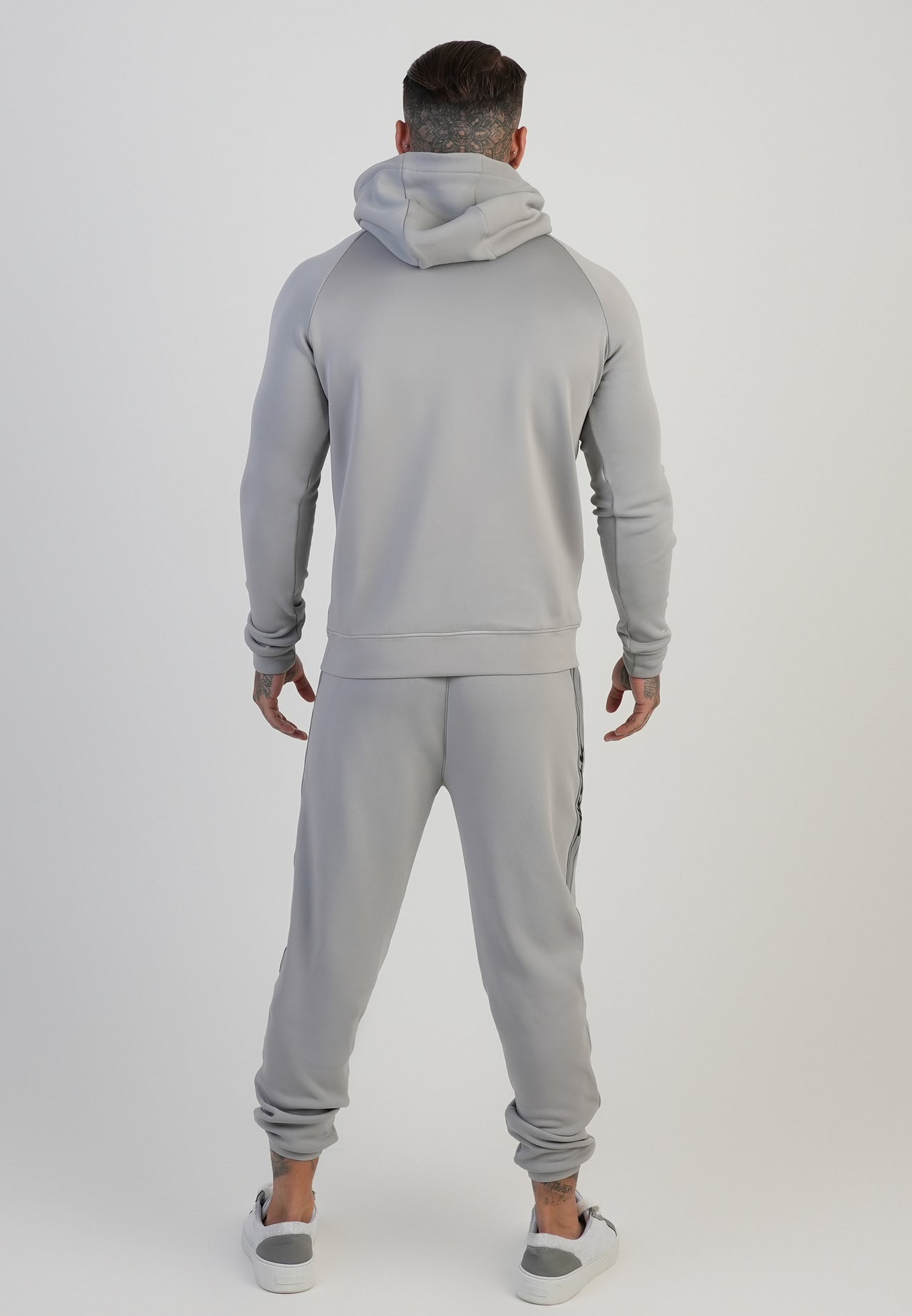 Grey Muscle Fit Hoodie (4)