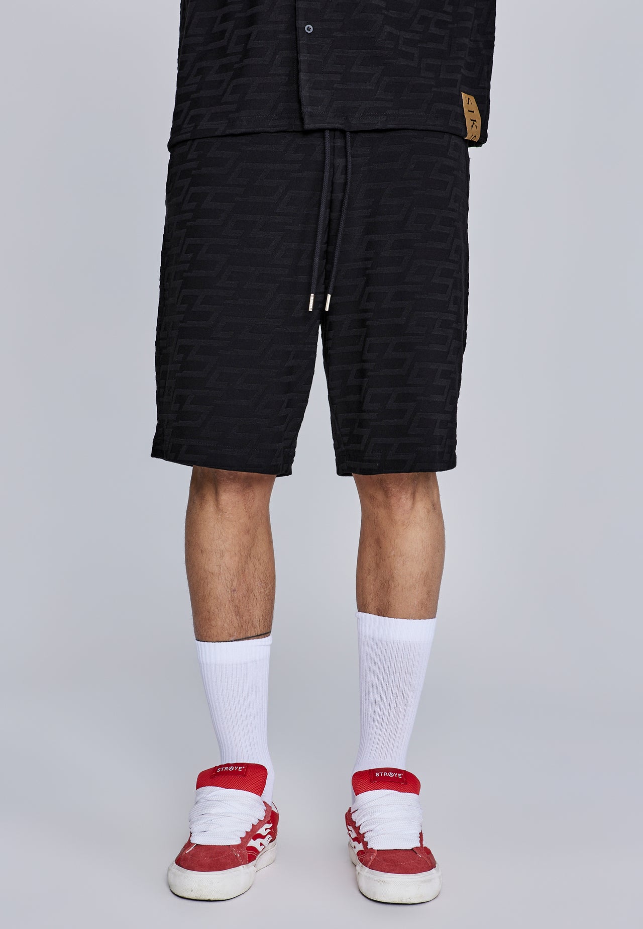 Black Towelling Shorts (2)
