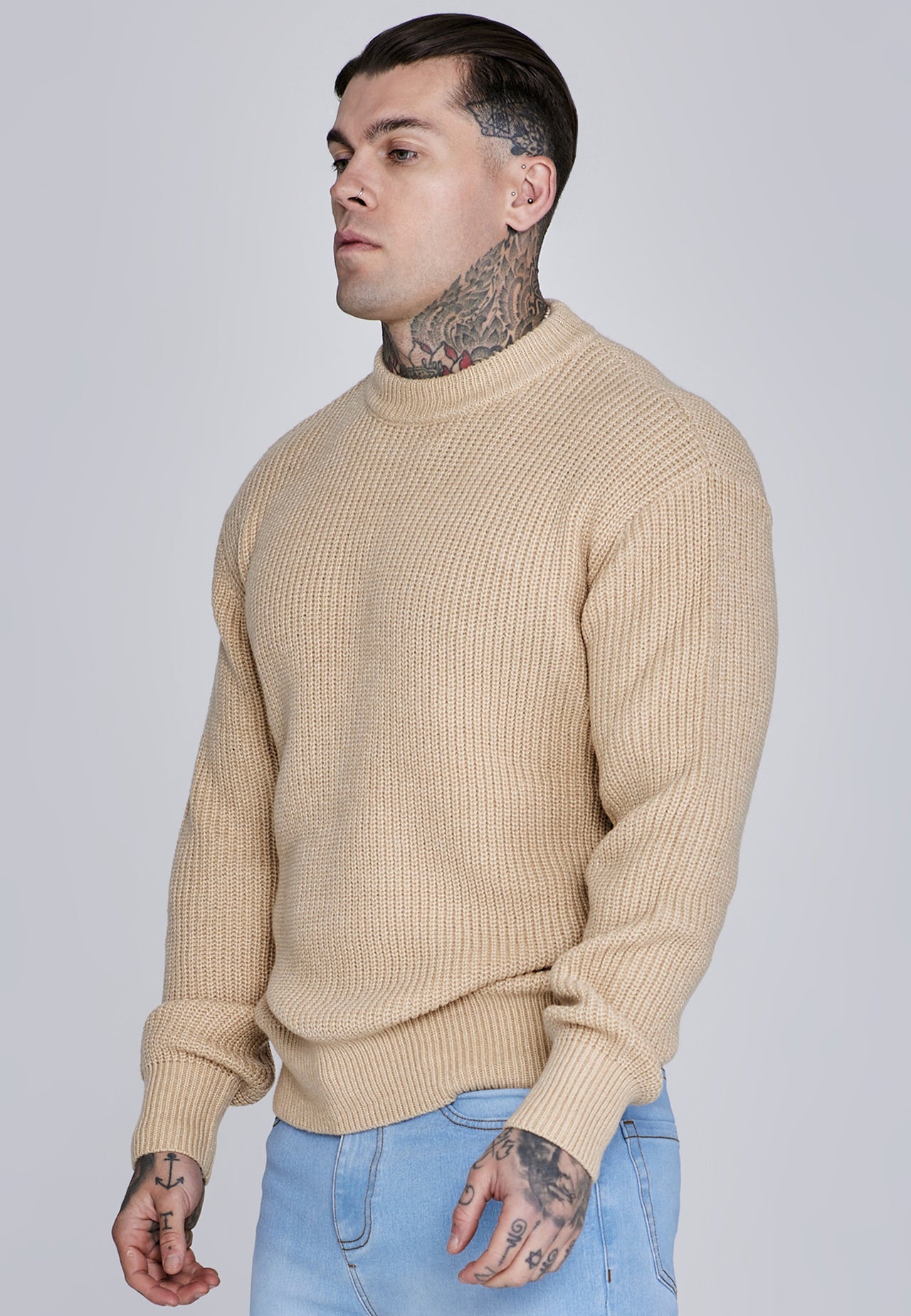 Ecru Knitted Sweater