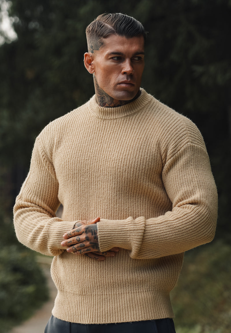 Ecru Knitted Sweater